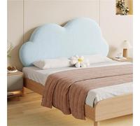 Gleedipre Coussin de tête de lit en Forme de Nuage Doux pour la Peau Polaire roulée Protection Anti-Chocs et Anti-impacts Résistant Dossier de lit(Bleu Clair,160x64cm)