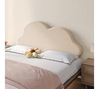 Gleedipre en Forme de Nuage Coussins de tête de lit Modérément Doux et Dur Rebond élevé Style français Anti-Choc Chevet Grand Dossier(Café,90x65x10cm)