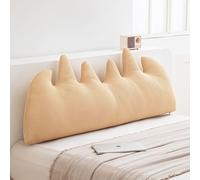 Gleedipre Forme de la Montagne Coussin rembourré Fermeture éclair déhoussable Oreiller Respirant Chevet Canapé Chaises Dossier à Soutien Lombaire (Kaki,200 x 50 cm/78,7 x 19,7 Pouces)