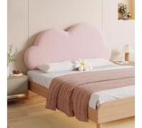 Gleedipre Forme de Nuage français Housse de tête de lit Doux pour la Peau et épais Anti-Collision Amovible et Lavable Coussin Souple pour Titre Grand Dossier(Rose,140x65cm/Sans tête de lit)