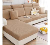 Gleedipre Housse de canapé élastique Anti-poussière Antidérapante Anti-griffures Convient à Toutes Les Saisons Simple Paresseux Drap-Housse pour canapé(Kaki,65-85 cm x 165-200 cm)