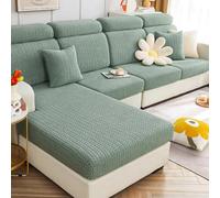 Gleedipre Housse de canapé élastique Anti-poussière Antidérapante Anti-griffures Convient à Toutes Les Saisons Simple Paresseux Drap-Housse pour canapé(Vert,65-85 cm x 65-85 cm)