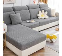 Gleedipre Housse de canapé élastique Anti-poussière Antidérapante Anti-griffures Convient à Toutes Les Saisons Simple Paresseux Drap-Housse pour canapé(Gris foncé,Taie d'oreiller/45x45cm)