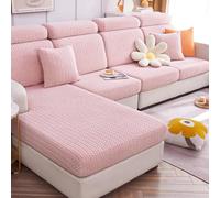 Gleedipre Housse de canapé élastique Anti-poussière Antidérapante Anti-griffures Convient à Toutes Les Saisons Simple Paresseux Drap-Housse pour canapé(Rose,50-60 cm x 80-100 cm)