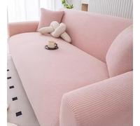 Gleedipre Housses Extensibles Jacquard Housse de Protection élastique à l'épreuve des Animaux Toutes Les Saisons antidérapant Moderne Couvre-lit canapé(Rose,4 places/235-290cm)