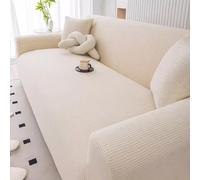 Gleedipre Housses Extensibles Jacquard Housse de Protection élastique à l'épreuve des Animaux Toutes Les Saisons antidérapant Moderne Couvre-lit canapé(Beige,5 places/305-350cm)