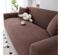 Gleedipre Housses Extensibles Jacquard Housse de Protection élastique à l'épreuve des Animaux Toutes Les Saisons antidérapant Moderne Couvre-lit canapé(Brun,1 Place/90-130cm)