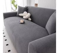 Gleedipre Housses Extensibles Jacquard Housse de Protection élastique à l'épreuve des Animaux Toutes Les Saisons antidérapant Moderne Couvre-lit canapé(Gris,4 places/235-290cm)
