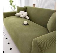 Gleedipre Housses Extensibles Jacquard Housse de Protection élastique à l'épreuve des Animaux Toutes Les Saisons antidérapant Moderne Couvre-lit canapé(Vert,1 Place/90-130cm)
