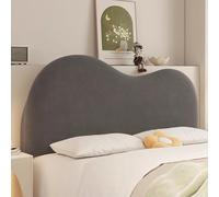 Gleedipre Nuage Style français Coussin de Chevet Doux pour la Peau Velours Ras Anti-Collision Rebond élevé Dossier Moelleux(Gris foncé,180 x 65 x 8cm)