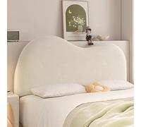 Gleedipre Nuage Style français Coussin de Chevet Doux pour la Peau Velours Ras Anti-Collision Rebond élevé Dossier Moelleux(Blanc Chaud,150 x 65 x 8cm)