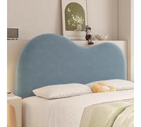 Gleedipre Nuage Style français Coussin de Chevet Doux pour la Peau Velours Ras Anti-Collision Rebond élevé Dossier Moelleux(Bleu Gris,200 x 65 x 8cm)