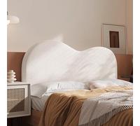 Gleedipre Personnalisable Tête de lit Coussins Polaire courte douce pour la peau Fermeture éclair amovible Coussins moelleux Anti-collision Forme nuage Dossier moelleux(Blanc,120 x 65 cm/47,2 x 25,6 p