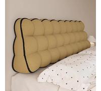 Gleedipre Triangle Appuie-tête Coussin Double Face Rebond élevé Anti-Collision Chevet Canapé Lecture Dossier Moelleux(Café au Lait,90 x 60 x 22cm)