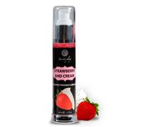 Gleitgel 2-in-1 mit Wärmeeffekt Erdbeere & Creme auf Wasserbasis 50 ml
