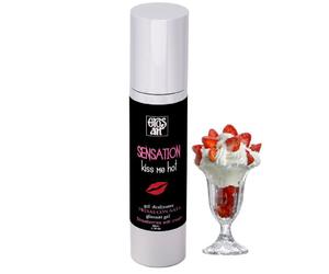 Gleitgel Sensation Kiss Me Hot Erdbeer-Creme auf Wasserbasis 50 ml
