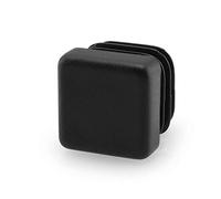 GleitGut 4 x Bouchons de Tube 16 x 16 mm Embout Tube carré Bouchon Plastique Noir
