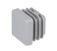 GleitGut 4 x Bouchons de Tube 20 x 20 mm Embout Tube carré Bouchon Plastique Gris