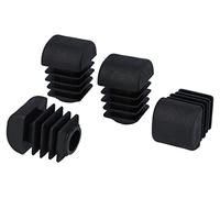GleitGut 4 x Bouchons de Tube 20 x 20 mm Embout Tube carré Bouchon Plastique Noir