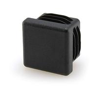 GleitGut 4 x Bouchons de Tube 25 x 25 mm Embout Tube carré Bouchon Plastique Noir