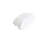 GleitGut 4 x Embouts Tube 30 x 15 mm Bouchon Plastique Blanc Embout Tube Ovale