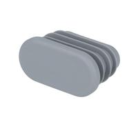 GleitGut 4 x Embouts Tube 30 x 15 mm Bouchon Plastique Gris Embout Tube Ovale