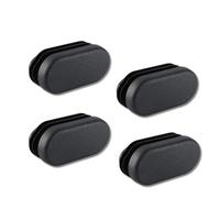 GleitGut 4 x embouts tube 30 x 15 mm bouchon plastique noir embout tube ovale
