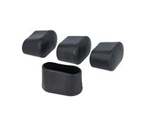 GleitGut 4 x Embouts Tube 36 x 18 mm Embout de Chaise Ovale Patin Meuble Noir