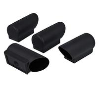 GleitGut Lot de 4 capuchons de protection pour tubes ronds en plastique noir (30 mm)
