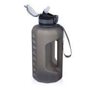 GLEKGLEK Gourde Sport 2,2L, Marqueur de Temps, Grande Capacité | Remplissage Facile, Ouverture Large, Bureau, Longues Journées