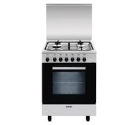 Glem Alpha A654MI6 - Cuisinière - pose libre - largeur : 60 cm - profondeur : 50 cm - hauteur : 140 cm - classe A - acier inoxydable Acier inoxydable G