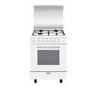 GLEM A654MX6 Cuisine 60X50Cm 4Brûleurs Four Multifonction 6 Progr. Alpha Blanc A