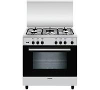 Glem Cuisinière à gaz A855GI Inox 80x50 cm 5 feux, Four 95 L
