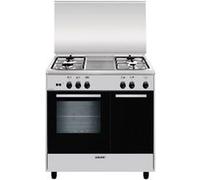 Glem Alpha AR854GI - Cuisinière - pose libre - largeur : 80 cm - profondeur : 54.5 cm - hauteur : 144 cm acier inoxydable Acier inoxydable G