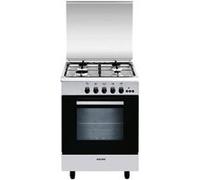 Glem Cuisinière à gaz GA85PMWH – 4 feux – Four à convection – 49 L