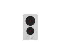 Glem Table de cuisson électrique GT320WH – 2 plaques – niche L 26,5 cm P 48 cm – Blanc