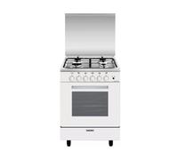 Glem Gas Cuisinière Gaz 57l 4 Feux Blanc GA660CVMWH