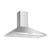 GLEM GAS GHP945IX Hotte Murale avec Cheminée 3 Vitesses 90CM Argent