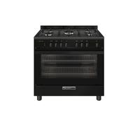 GLEM_GAS SA965MBK Cuisine 90X60CM 5 Brûleurs Four Électrique Noir