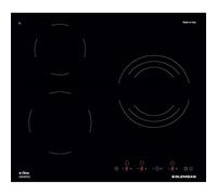 Glem Table de cuisson vitrocéramique GTH63ET 60 cm 3 feux 6000 W