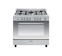 Glem GE960CBIX2 - Cuisinière - pose libre - largeur : 90 cm - profondeur : 60 cm - hauteur : 91 cm - avec système auto-nettoyant inox