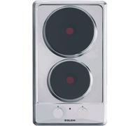 Glem GT320IX - Table de cuisson électrique - 2 plaques de cuisson - Niche - largeur : 26.5 cm - profondeur : 48 cm - acier inoxydable