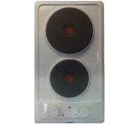 Glem GT320WH - Table de cuisson électrique - 2 plaques de cuisson - Niche - largeur : 26.5 cm - profondeur : 48 cm - blanc