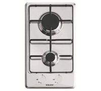 Glem GT32IX - Table de cuisson au gaz - 2 plaques de cuisson - Niche - largeur : 26.5 cm - profondeur : 48 cm - acier inoxydable