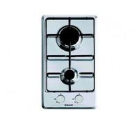 Glem GT32WH - Table de cuisson au gaz - 2 plaques de cuisson - Niche - largeur : 26.5 cm - profondeur : 48 cm - sans cadre - blanc