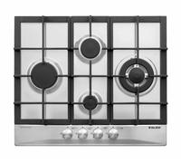 GLEM GT645HIX Plaque De Cuisson Inox 60Cm Brûleurs Grilles En Fonte
