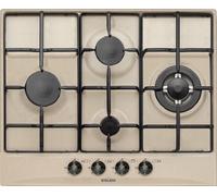 GLEM GT645SA Cuisinière À Gaz 60Cm 4 Brûleurs Grilles Émaillées Sable