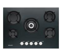Glem GV755HBK - Table de cuisson au gaz - 5 plaques de cuisson - Niche - largeur : 55 cm - profondeur : 47 cm - noir - noir