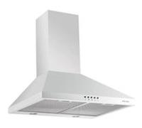 glem hotte décorative pyramidale aspirante blanc largeur 60cm débit d'air 500m3h Blanc G
