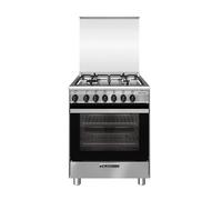 Glem SA664MI6 Cuisine 60 CM 4 Feux Gaz Four Électrique Multifonctions Inox Ce A